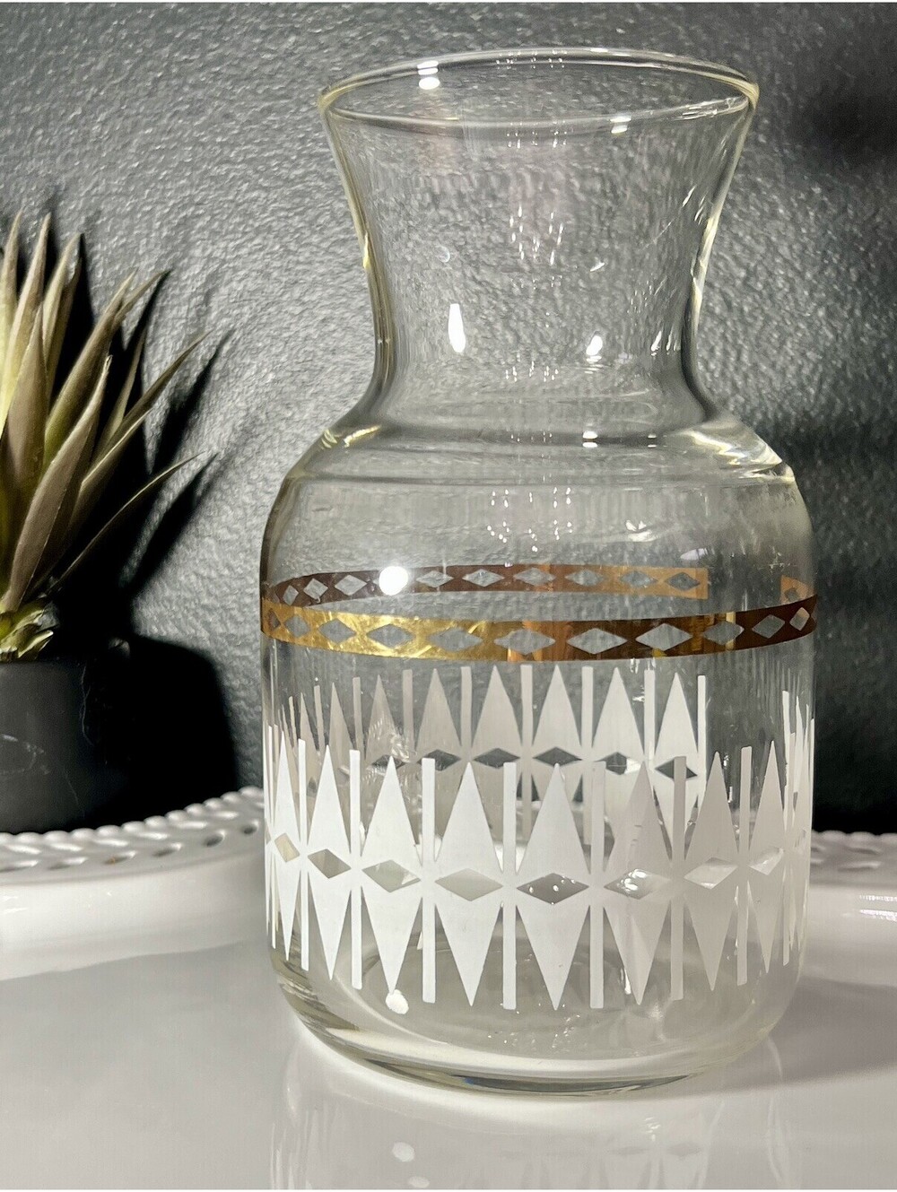 Vintage Federal Glass Mid Century Juice Pitcher Carafe